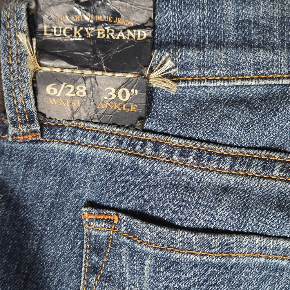 Lucky Brand Sofia Straight Jeans Womens 6/28 *measures 30 Blue NWT Ankle 7WC1015 - Picture 9 of 14